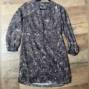 Ann Taylor Feather 3/4 Sleeve Shift Dress 2P